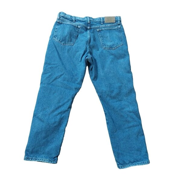 Cabela's Flannel Lined Jeans Dark Wash Straight Leg Men's Sz 36x30 - Picture 3 of 12